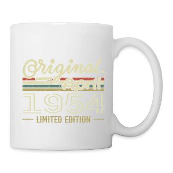 April 1954 Geschenk zum 71. Jahrestag April 1954 - Tasse - Weiß - Rechts