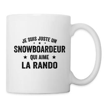 Fier d’être Snowboardeur et Passionné de Randonnée - Mug blanc - blanc - Droite