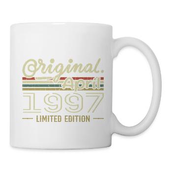 April 1997 Geschenk zum 28-jährigen Jubiläum April 1997 - Tasse - Weiß - Rechts