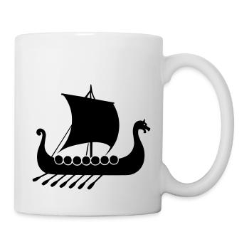 Navire viking - Mug blanc - blanc - Droite