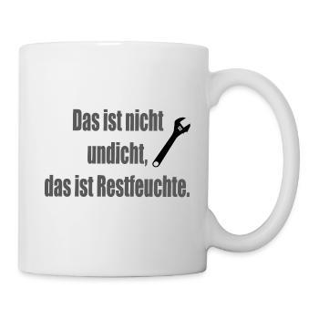 Das ist nicht undicht, das ist Restfeuchte. - Tasse - Weiß - Rechts