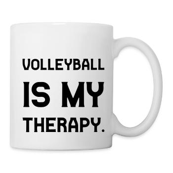 Volleyball ist meine Therapie - Tasse - Weiß - Rechts