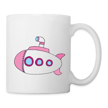 uboot rosa - Tasse - Weiß - Rechts