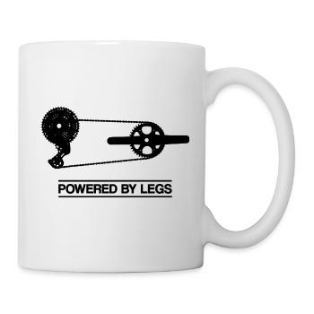 Powered by Legs – Road bike drive for cyclists - Mug - white - Right