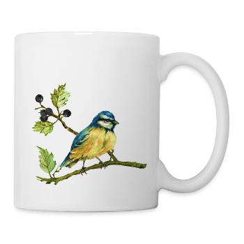 Bunter Vogel - Tasse - Weiß - Rechts