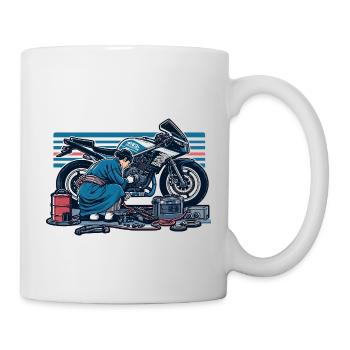 武士 メカニック Samurai Mechaniker - Tasse - Weiß - Rechts