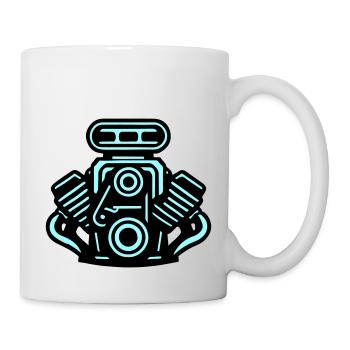 Moteur Voiture Symbole Tuning - Mug blanc - blanc - Droite