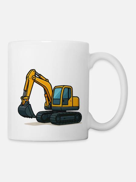 bagger comic - Tasse - Weiß