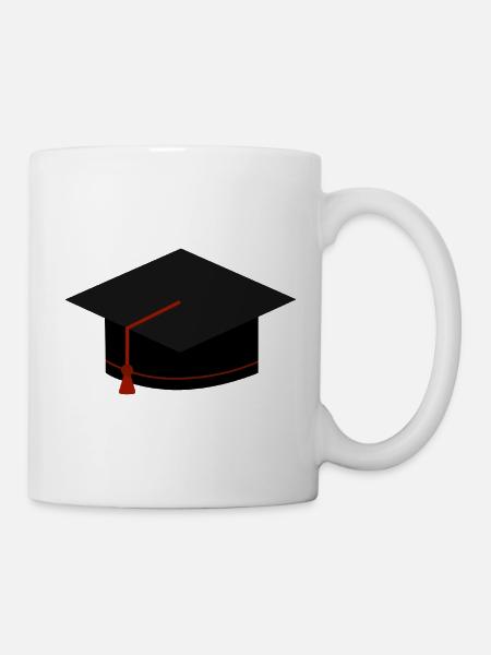 Abschluss-Kappe - Tasse - Weiß