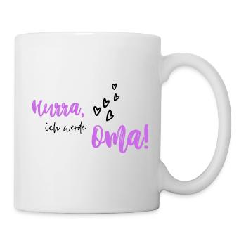 Hurra, ich werde Oma - Tasse - Weiß - Rechts