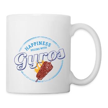 Gyros Restaurant Vintage Greece Souvenir - Mug - white - Right