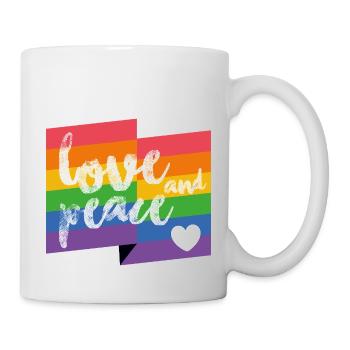 Love and Peace - Pride Month - Tasse - Weiß - Rechts