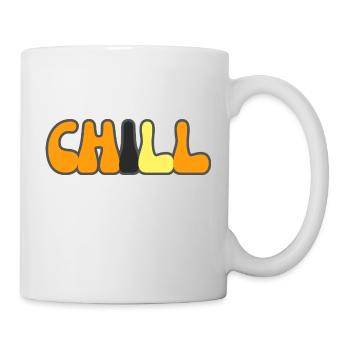 Modern Typography Cool Art Studio Brand Logo chill - Tasse - Weiß - Rechts