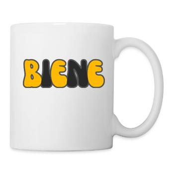Modern Typography Cool Art Studio Brand Logo biene - Tasse - Weiß - Rechts