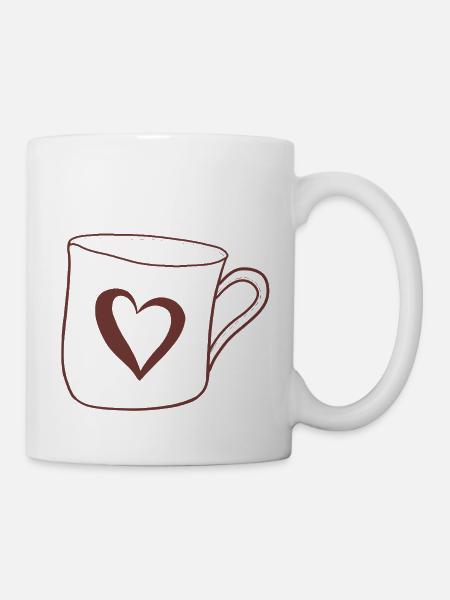Mug avec coeur - Mug blanc - blanc