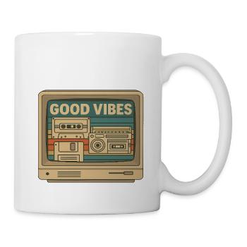 Feelings of Happiness – Retro Technik Design - Mug - white - Right