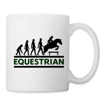 Reitsport Evolution Weibliche Reiterin Cool - Tasse - Weiß - Rechts