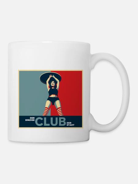 Der kleinste Club der Stadt Blau-Rot - Tasse - Weiß