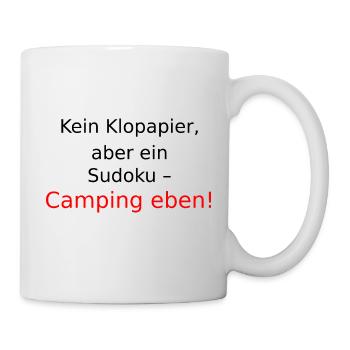 Sudoku geht überall - egal wo man sitzt - Tasse - Weiß - Rechts