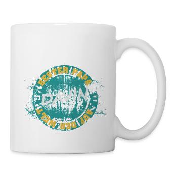 Papa Vater Vatertag Geburt Vorname Davin - Tasse - Weiß - Rechts