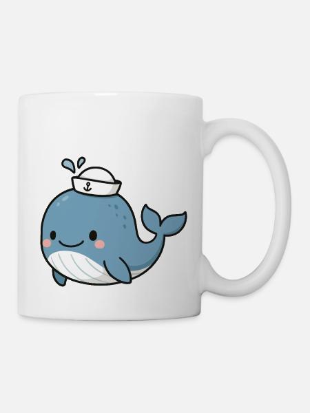 Bébé baleine - Mug blanc - blanc