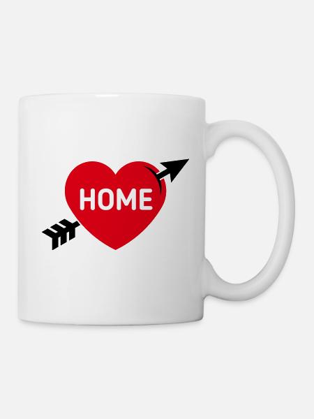 I Love My Home (Ich Liebe Mein Zuhause / 3C) - Tasse - Weiß
