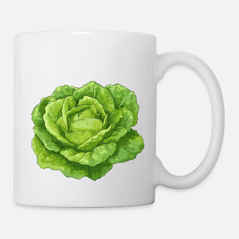 Salat - Tasse - Weiß