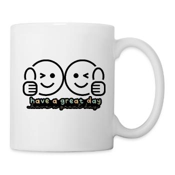 Wink & Win – Daumen hoch für einen tollen Tag - Tasse - Weiß - Rechts