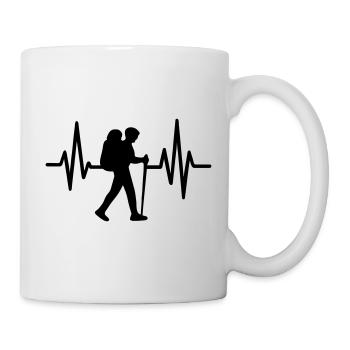 Wandern Beats der Leidenschaft - Tasse - Weiß - Rechts