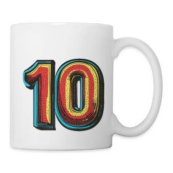 Bande dessinée à 10 chiffres - Mug blanc - blanc - Droite