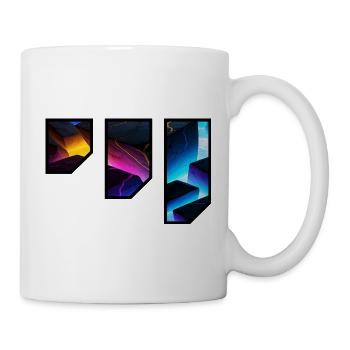 Lebendige geometrische Canyon-Kunst - Tasse - Weiß - Rechts