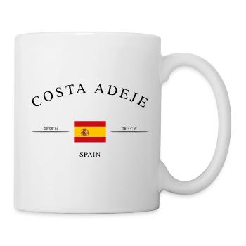 Costa Adeje Espagne drapeau vacances souvenir - Mug blanc - blanc - Droite