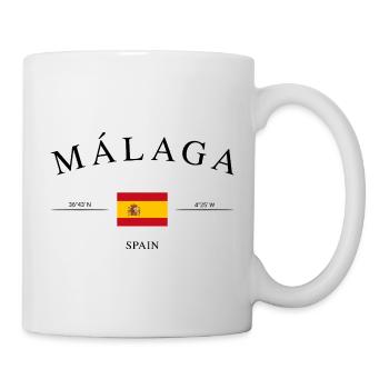 Málaga Spanien – Urlaub Souvenir & Geschenk - Tasse - Weiß - Rechts