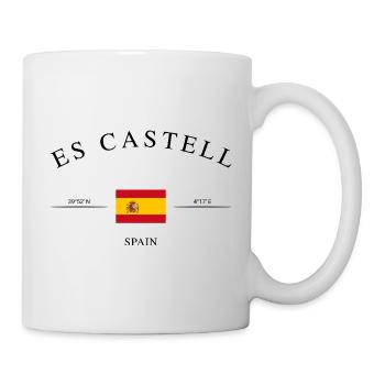 Es Castell Menorca – Urlaub Souvenir Spanien - Tasse - Weiß - Rechts