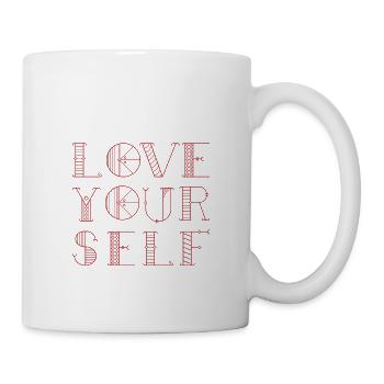 LiebeDichSelbst Kunstmotiv - Tasse - Weiß - Rechts