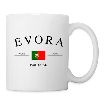 Évora Portugal – Urlaub Souvenir & Geschenk - Tasse - Weiß - Rechts