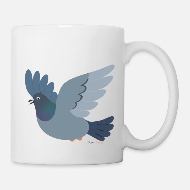 Fliegende Stadttaube Tauben - Tasse - Weiß