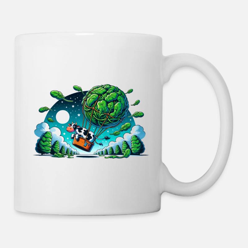 Voyage de la vache Leaf Lift - Mug blanc - blanc
