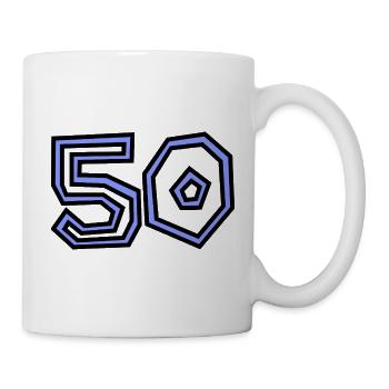 50. 50 ANS. 50e ANNIVERSAIRE. ANNIVERSAIRE 50 ANS. - Mug blanc - blanc - Droite