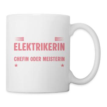 Électricien mais on peut aussi dire patron - Mug blanc - blanc - Droite