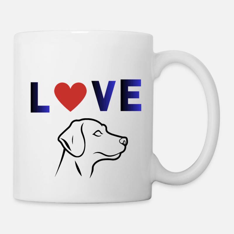 Hundeliebe - Tasse - Weiß