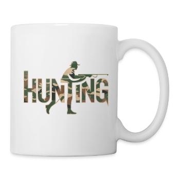 Hunting  - Cool Camo Hunter Logo - Mug - white - Right