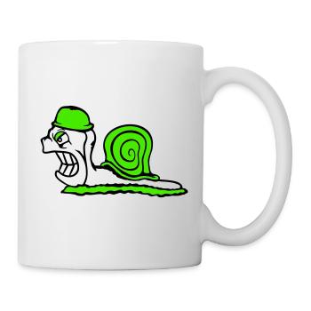 Snail Soldier Military General Helmet War Evil - Mug - white - Right