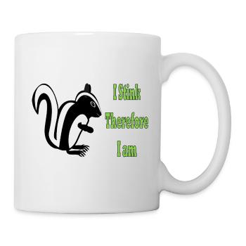 Humorvolle Skunk-Philosophie Zitat-Design - Tasse - Weiß - Rechts