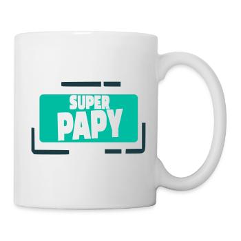 Super Papy Illustration Colorée - Mug blanc - blanc - Droite