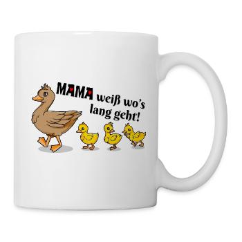 Funny Goose Duck Family Motto Illustration - Mug - white - Right