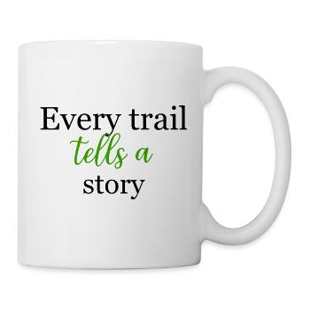 Inspirierende grüne Schrift, die jeder Weg erzähltDesign - Tasse - Weiß - Rechts