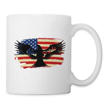American Pride Eagle on Flag - Mug - white - Right