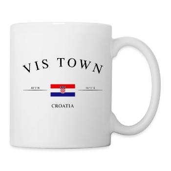 Vis Town Croatia – Holiday Souvenir &amp; Gift - Mug - white - Right