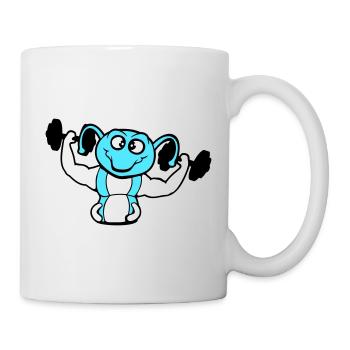 Caterpillar Bodybuilder Muscle Building Strong Fitness Gym - Mug - white - Right